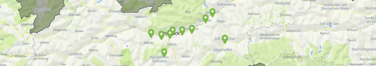 Kartenansicht für Apotheken-Notdienste in der Nähe von Fritzens (Gemeinde, Tirol) (93)